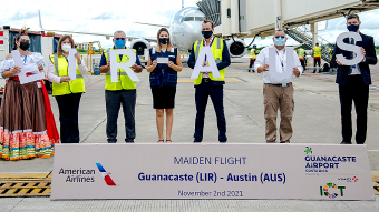 Guanacaste Aeropuerto inaugura temporada alta con nueva ruta desde Austin, Texas
